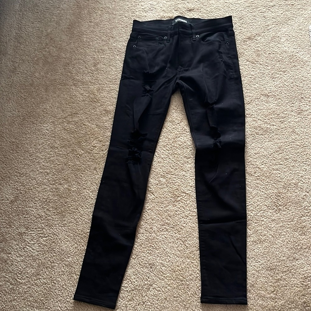 Black ripped jeans